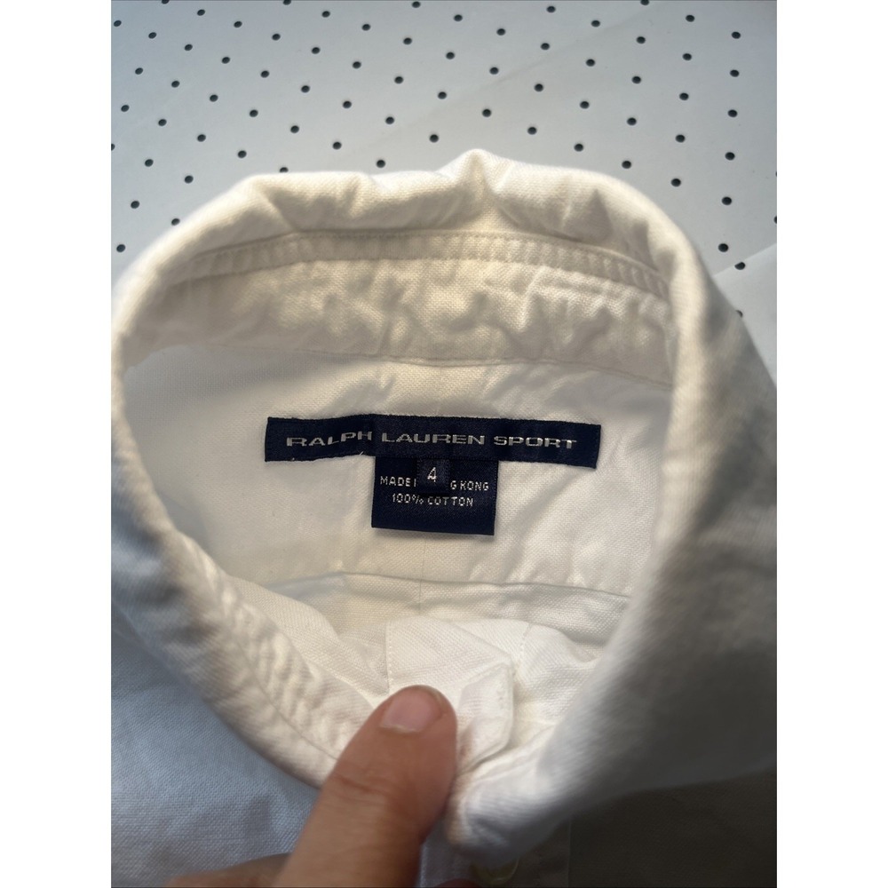 Ralph Lauren Sport White Capsule Wardrobe Oxford Button Down Shirt Women's Sz 4 - Picture 5 of 8